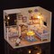 Kitten Diary Dollhouse Kit - Miniature Wizardi Roombox Kit with LED Light F07M51-70-3013